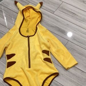 Pokémon Hooded Onesie with Brown Accents